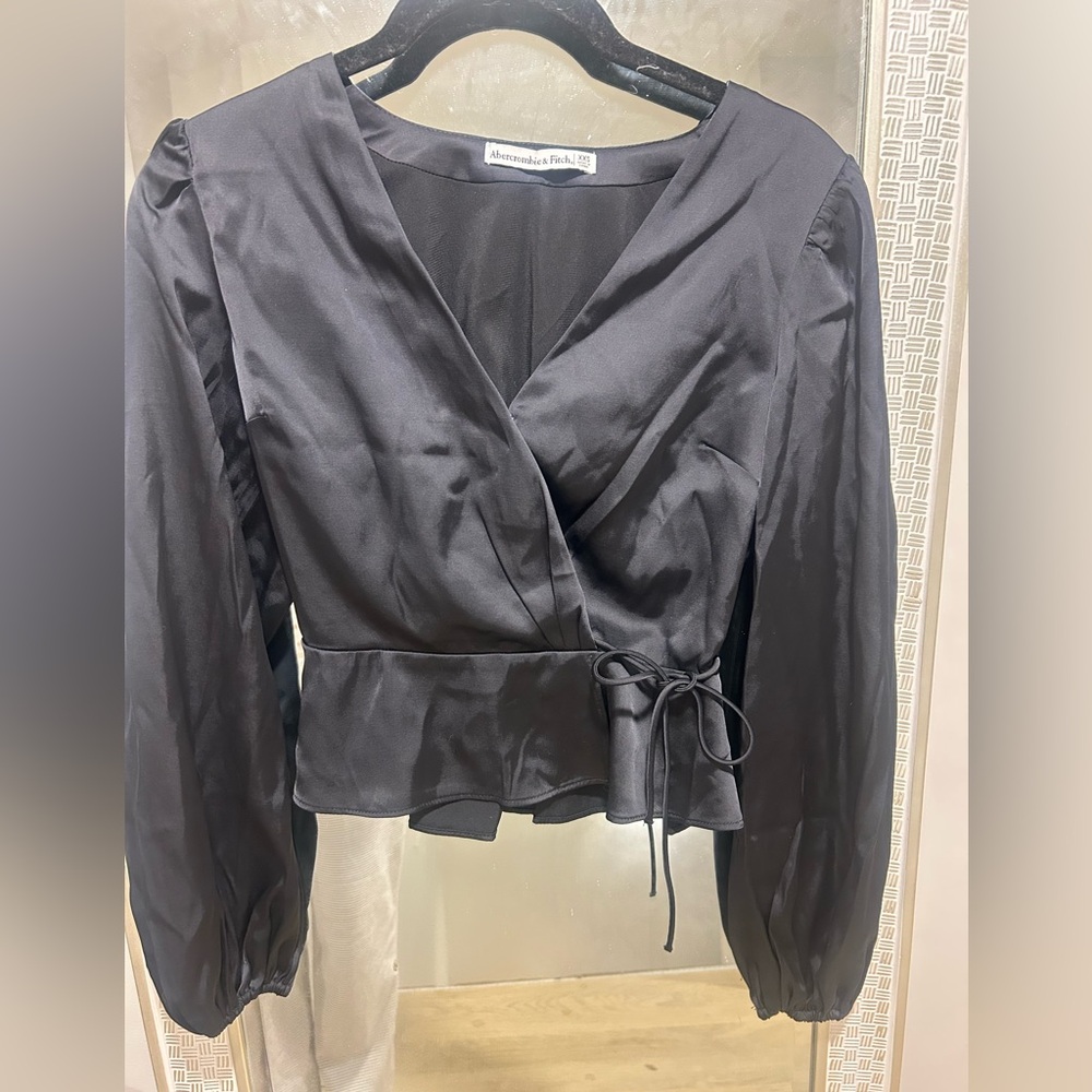 Abercrombie & Fitch Black Satin Blouse